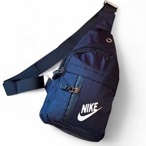 NWT Nike Sling Bag Backpack Carry On Shoulder School Bag Navy Blue & Black